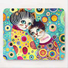 Mousepad Gatos Legal de Abstrato