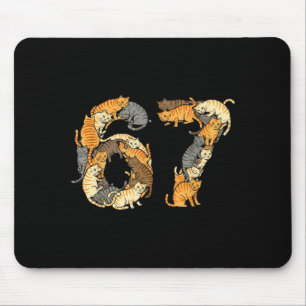Mousepad Gatos Malhados Engraçados 6 7 Meme Seis Sete Amor 