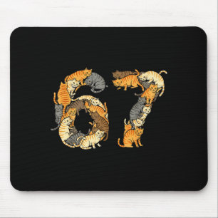 Mousepad Gatos Malhados Engraçados 6 7 Meme Seis Sete Amor