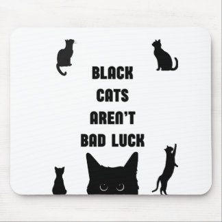 Mousepad Gatos Negros Não São Sortes Ruins