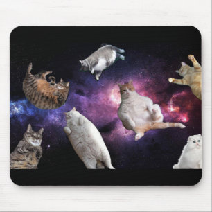 Mousepad Gatos no tapete do rato do espaço