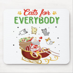Mousepad Gatos Para Todo Mundo Gato De Natal Engraçado