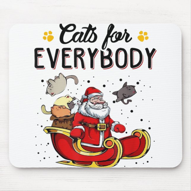 Mousepad Gatos para todos presentes de Natal (Frente)