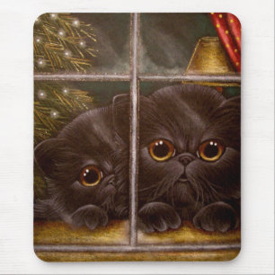 Mousepad GATOS PERSAS PRETOS do GATINHO - ø NATAL