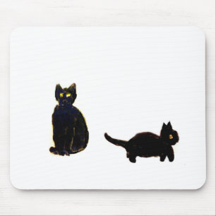 Mousepad Gatos Pretos Engraçados Gatinho Bonito