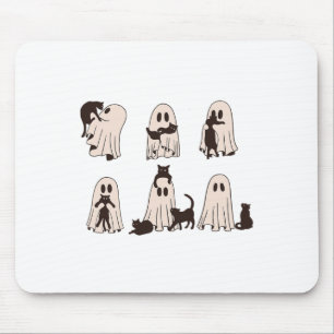 Mousepad Gatos Pretos Na Figurina Fantasma - Ghost Cat Hall