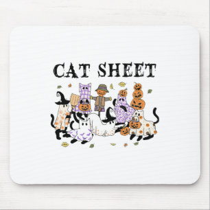 Mousepad Gatos Pretos No Fantasma Engraçado Folha De Gato