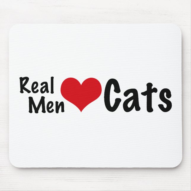Mousepad Gatos reais #2 do amor dos homens (Frente)