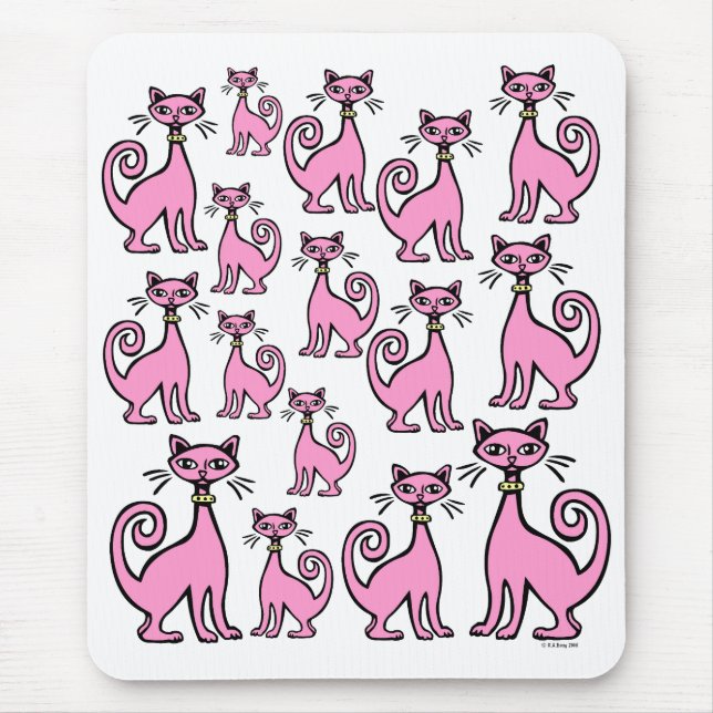 Mousepad Gatos Retro (Frente)