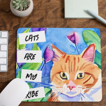 Gatos são Minha Tribo | Gato Laranja e Flores