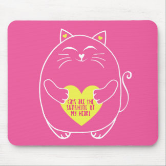 Mousepad Gatos são o Sol do Meu Pad do Mouse Cardíaco