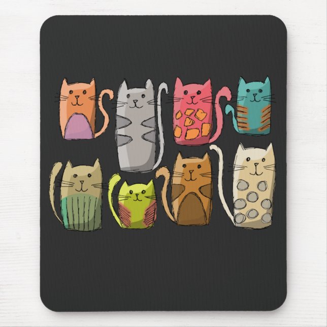 Mousepad Gatos seguidos (Frente)