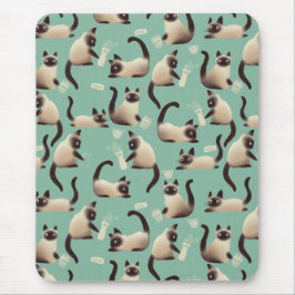 Mousepad Gatos Siameses Ruins A Arrancar Coisas