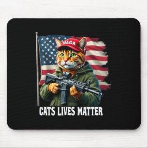 Mousepad Gatos Vivem Problema Engraçado Trump 2024 Cat Voti