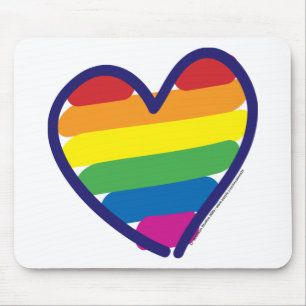 Mousepad GAY-PRIDE-HEART-In-catneato