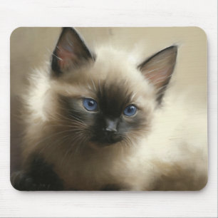 Mousepad Gaze Da Inocência Do Retrato De Cristóvão Siamês