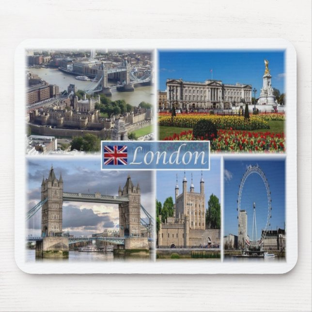 Mousepad GB Reino Unido - Inglaterra - Londres por dia - (Frente)