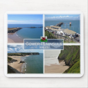 Mousepad GB Reino Unido - País de Gales - Península do Gowe