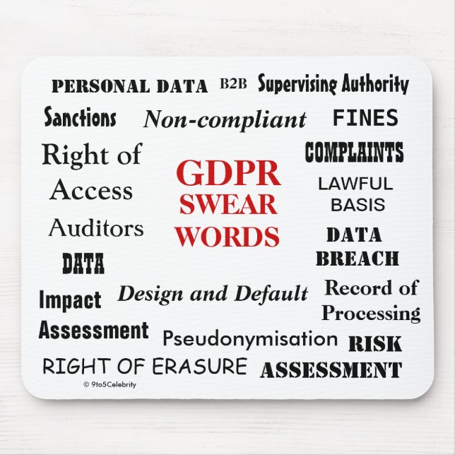 Mousepad GDPR juram piada engraçada irritante da (Frente)
