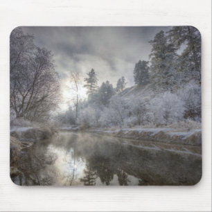 Mousepad Geada ao longo de um slough na Kelly Island