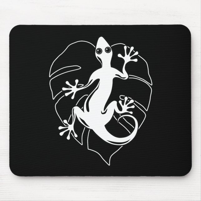 Mousepad Gecko Lizard Silhouette (Frente)