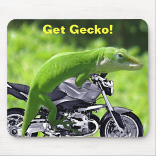 Mousepad Gecko Rider Verde Havaiano