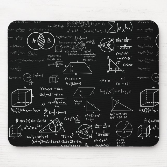 Mousepad geek de desenho da escola de ciências do padrão ma (Frente)