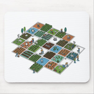 Mousepad Geeky Farming Grid - A Agricultura Conhece O Rato 