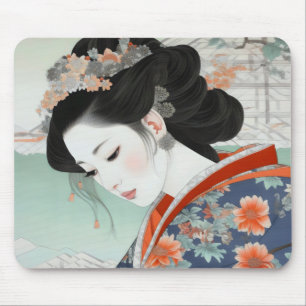 Mousepad Geisha Colorful Ukiyo-e