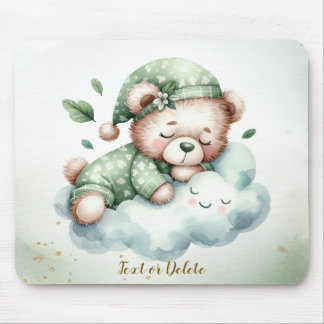 Mousepad Gelado de Urso Verde Dormindo
