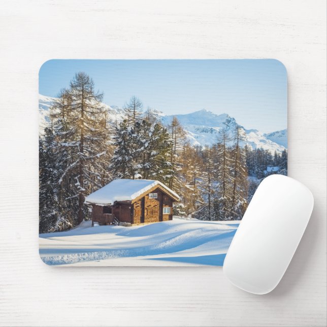 Mousepad Gelo e neve | Alpes suíços de cabos de inverno (Com mouse)
