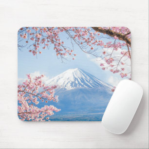 Mousepad Gelo e neve Cherry Blossoms Mt. Fuji Japão