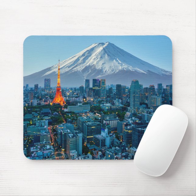 Mousepad Gelo e neve | Linha telefônica do Monte Fuji & Tok (Com mouse)