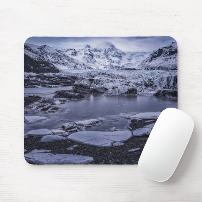 Mousepad Gelo e neve | Sólheimajökull Glacier, Islândia (Com mouse)