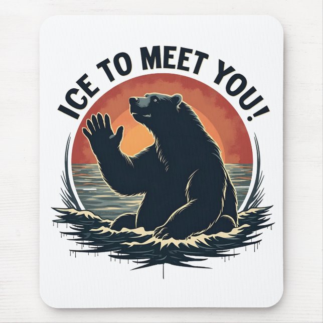 Mousepad Gelo Para Encontrar Seu Presente De Natal De Urso  (Frente)
