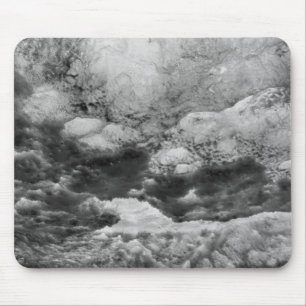 Mousepad Gelo Preto E Branco Abstrato