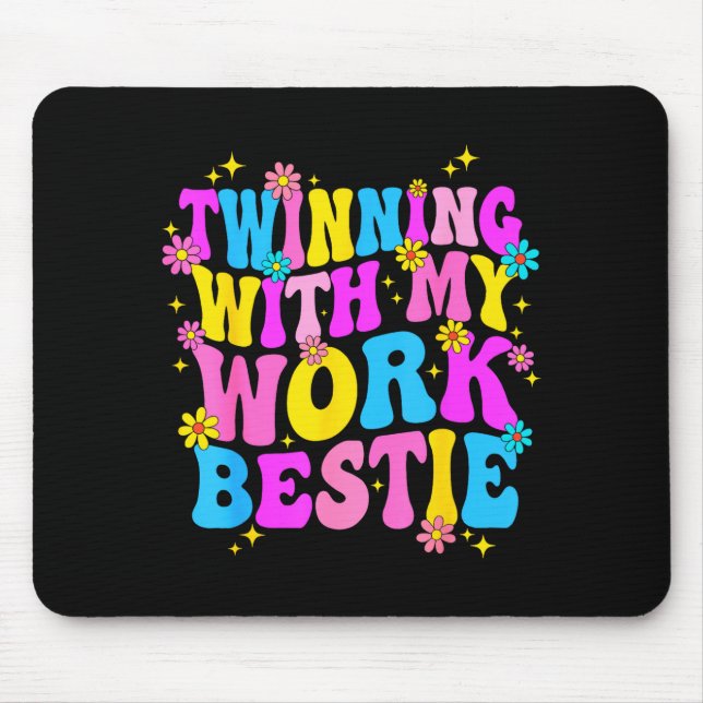 Mousepad Gêmeos Com Meu Trabalho Ie Semana De Amizade Gêmea (Frente)