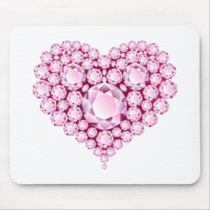 Mousepad Gems do coração de Rosa Quartz