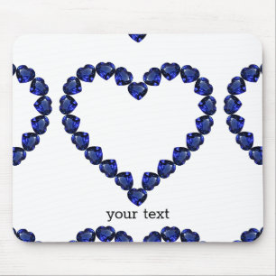 Mousepad Gemstone Sapphire Blue Heart