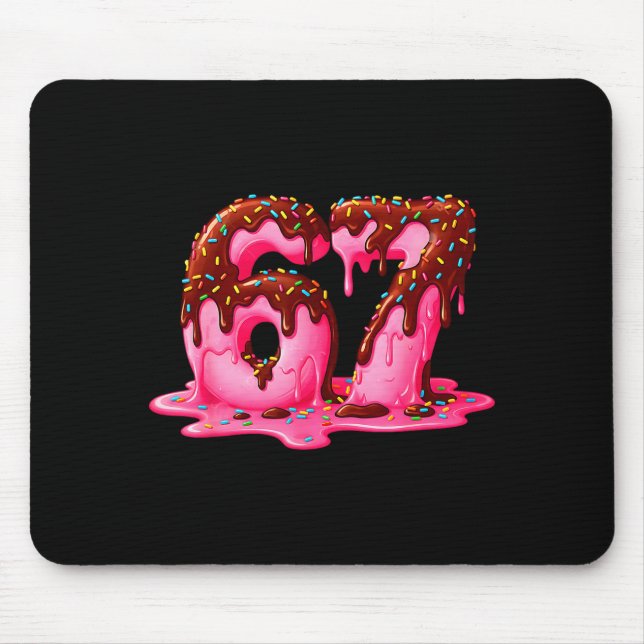 Mousepad Gen Alpha Slang Kids 67 Ice Cream Drip Six Seven  (Frente)