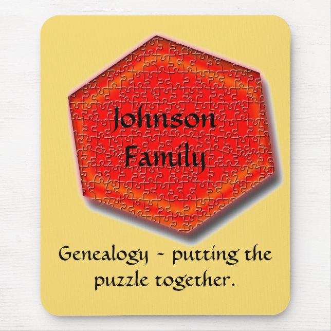 Mousepad - Genealogia - Juntando a Quebra-cabeça (Frente)