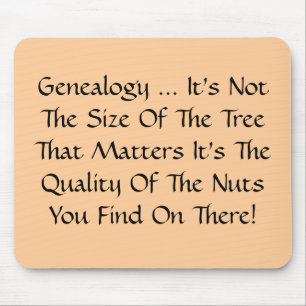 Mousepad Genealogia Não é do tamanho do muro da árvore