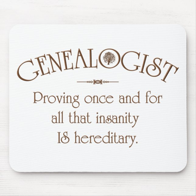 MOUSEPAD GENEALOGIST. (Frente)