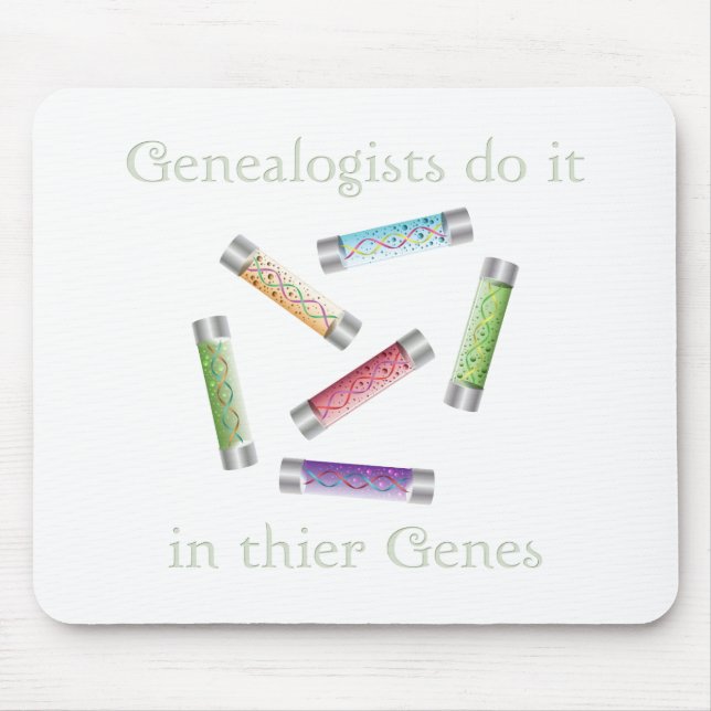 Mousepad Genealogistas fazem isso em seus Genes (Frente)