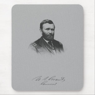 Mousepad General Ulysses S. Grant e sua assinatura