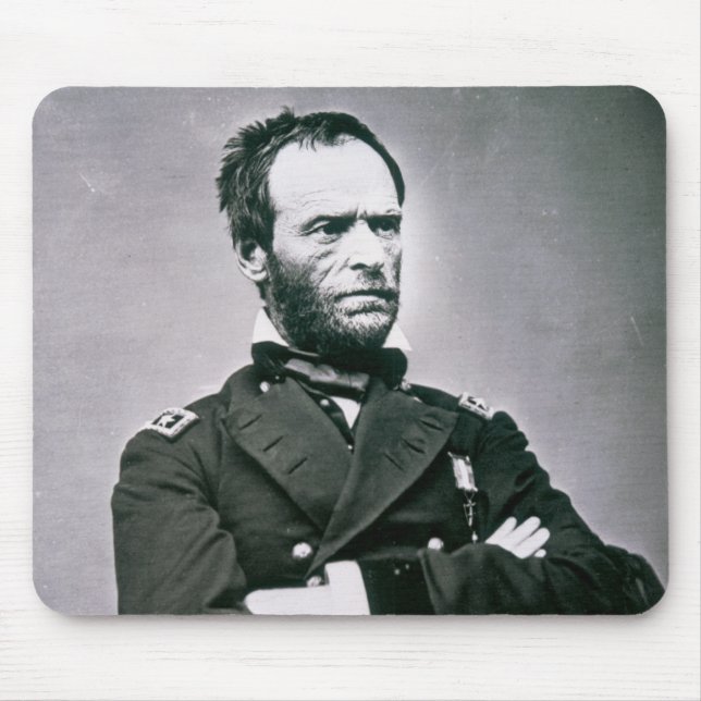 Mousepad General William T. Sherman (1820-91) (foto de b/w) (Frente)
