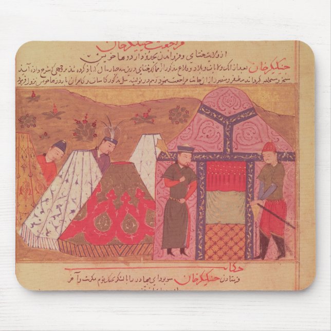 Mousepad Genghis Khan fora de sua barraca (Frente)