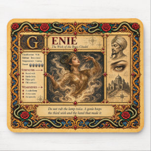 Mousepad Gênio, Arte do Bestiário Medieval