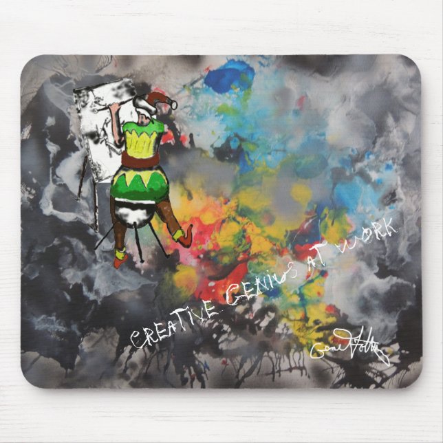 Mousepad Gênio criativo no trabalho (Frente)