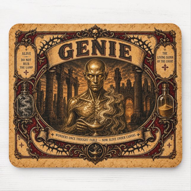 Mousepad Gênio, Monstro do Circo Vintage (Frente)